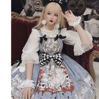 2021 jsk lolita dress gothic retro dark funeral lolita dress suspender harajuku cool fashion cosplay female sleeveless dress