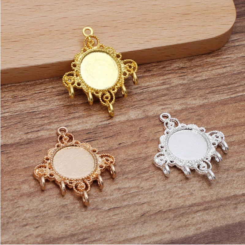 

20pcs/lot 30x25mm Pendants Clasp Necklace Porous Connector For DIY Necklace Making Supplies Jewelry Finding wholesale