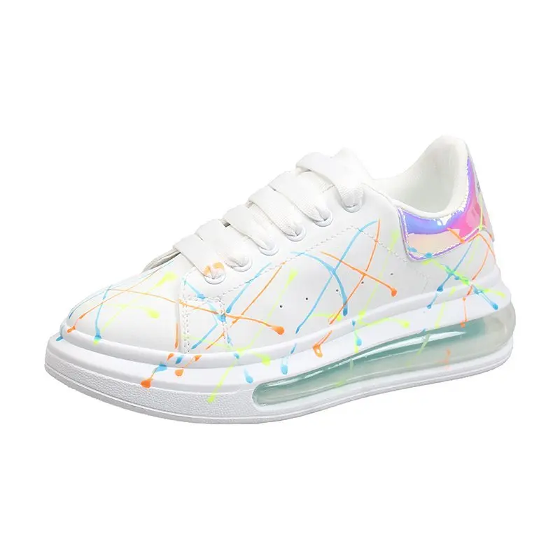 

Women Slides White Graffiti Casual Noctilucent Shoes High Quality Fashion Outdoor Girls Cushion Sneakers De Mujer Tenis Feminino