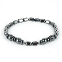 natural stone beaded bracelet for men women energy 5a black hematite elastic bracelets men jewelry gift