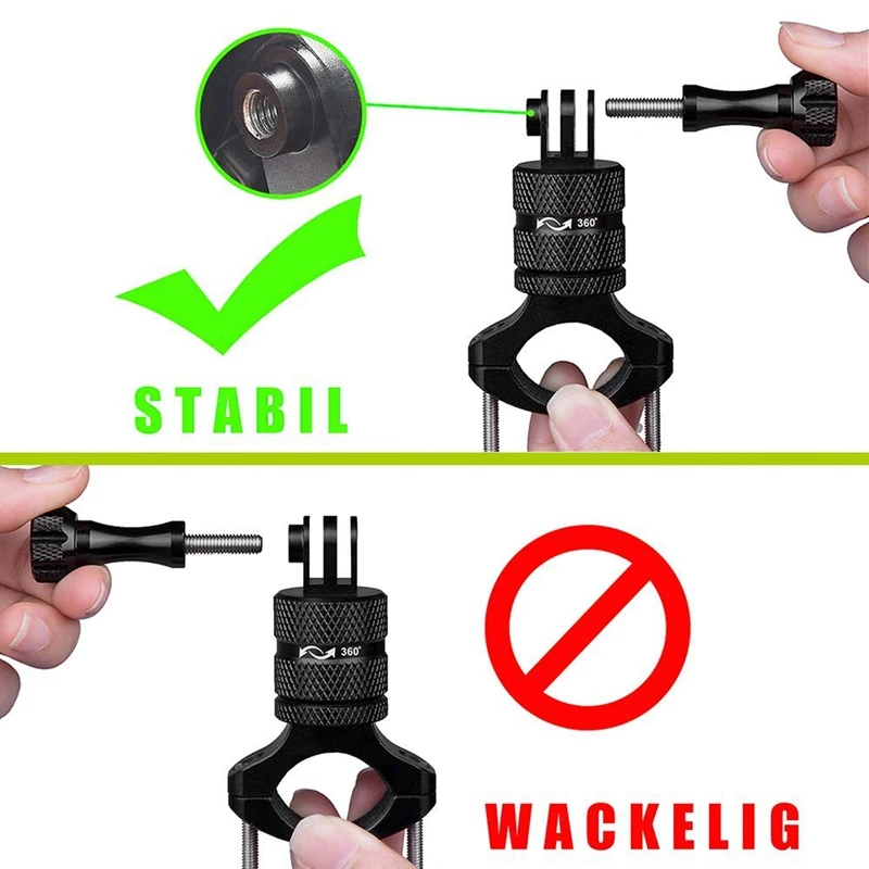 Алюминиевое Крепление на руль велосипеда для GoPro 360 градусов Поворотная стойка