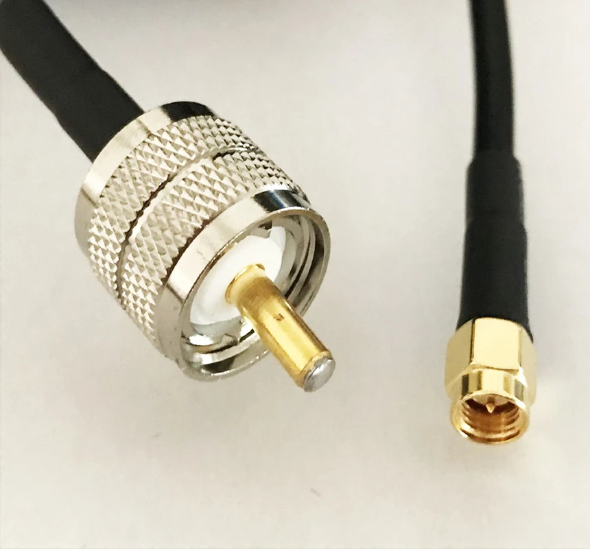 1 м 5 м 10 м 20 м 50-3 RG58 коаксиальный кабель SMA штекер pl259 UHF мужской Разъем RF Кабель-адаптер 50 Ом