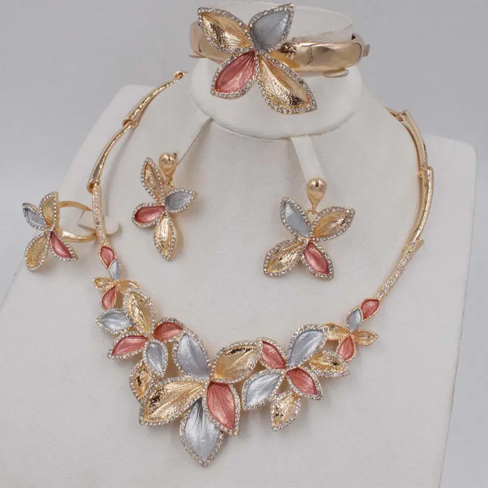 Ювелирные изделия из золота Дубаи наборы нигерийские Свадебные африканские