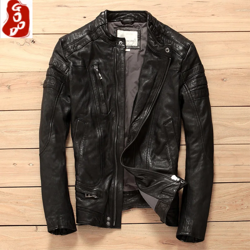 

100% Genuine Leather Jacket Men Clothes 2021 Korean Streetwear Real Sheepskin Coat Slim Fit Motorcycle Jaqueta De Couro