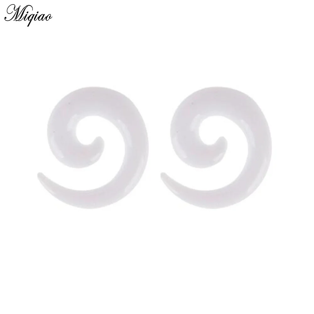 Miqiao 2 Pcs Piercing Accessories European and American Acrylic Black Snail Ear Expander Multi-color Optional Hypoallergenic | Украшения и