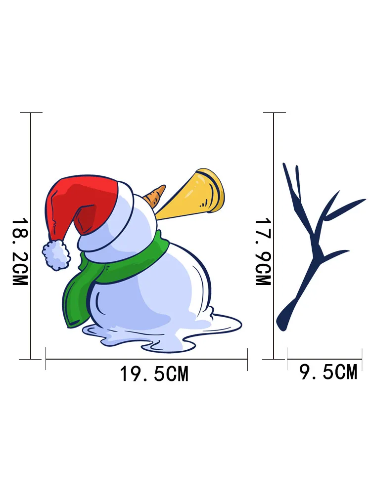 

ZTTZDY Snowman Decor Car Rear Window Sticker YJ3-0057