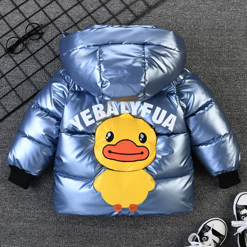 

Boy's winter cotton coat with velvet thickened children's warm baby winter cotton-padded jacket boy's winter cotton coat