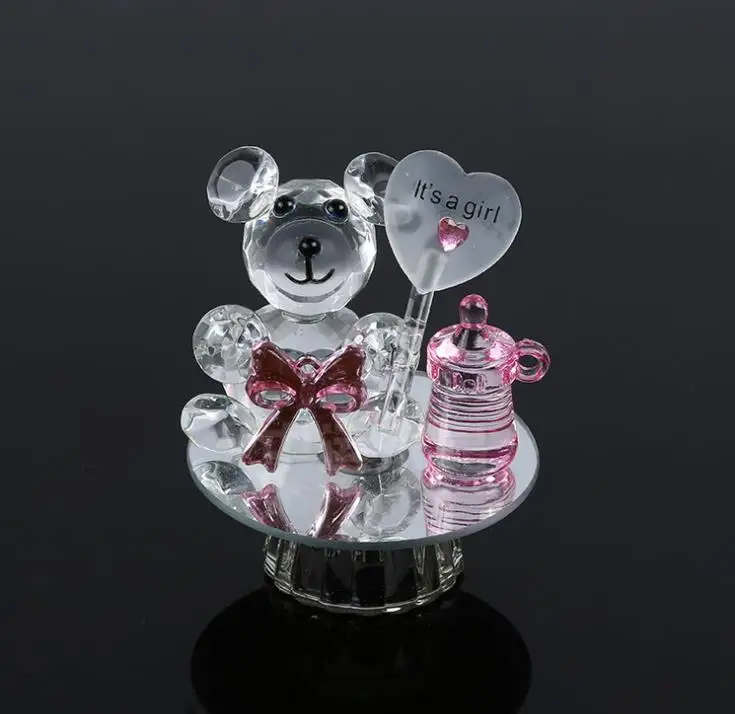 

K5 Crystal Bear Nipple Baptism Baby Shower Souvenirs Party Christening Giveaway Gift Wedding Favors and Gifts For Guest SN575
