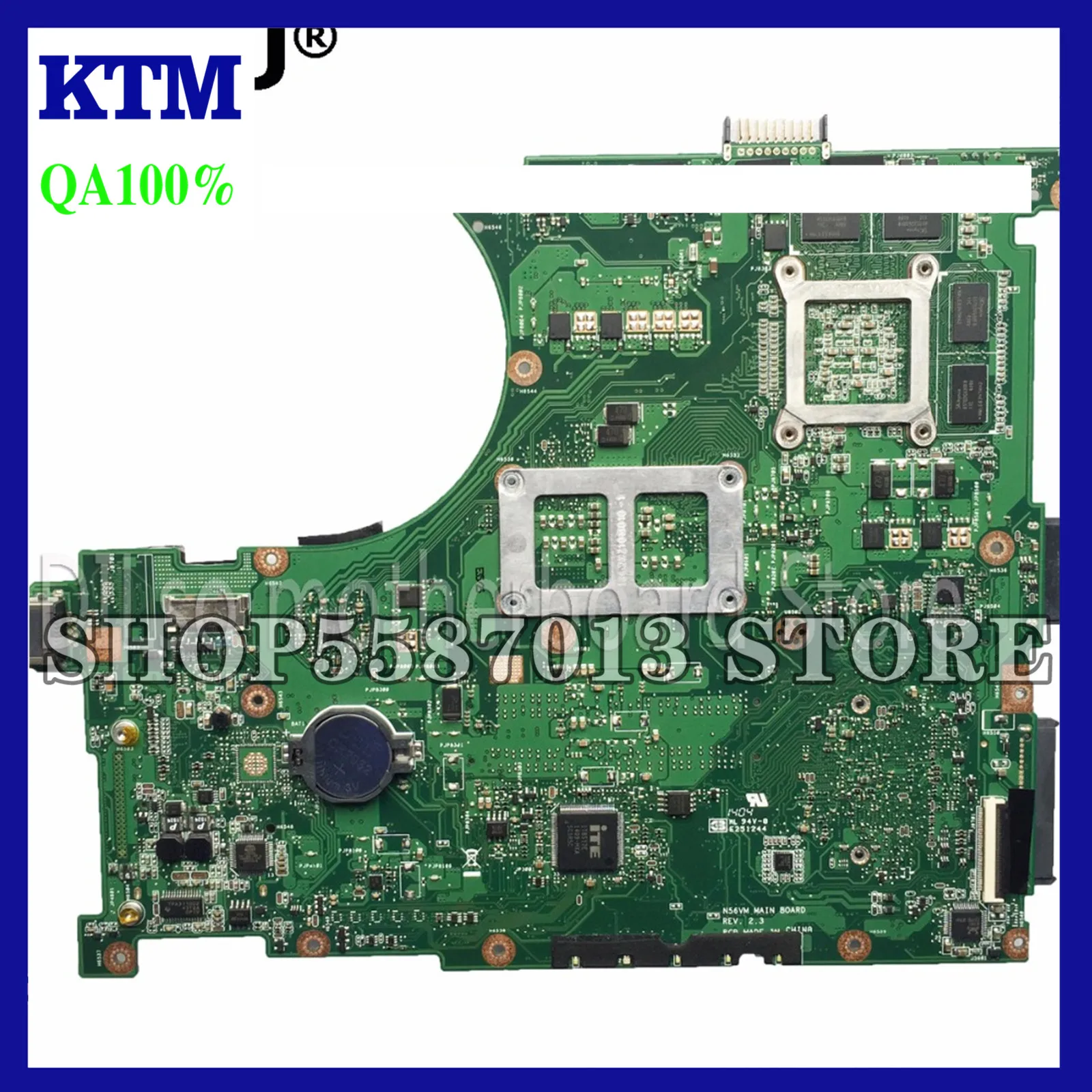 

KEFU N56VM Motherboard For ASUS N56VM N56VJ N56VZ N56VB Laptop Motherboard N56VM GT650 Mainboard Test Motherboard