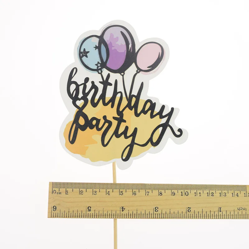 

Wedding Decoration Cake Topper Flags Kids Happy Birthday Balloons Heart Valentines Day Cake Toppers Baby Shower Party Baking DIY