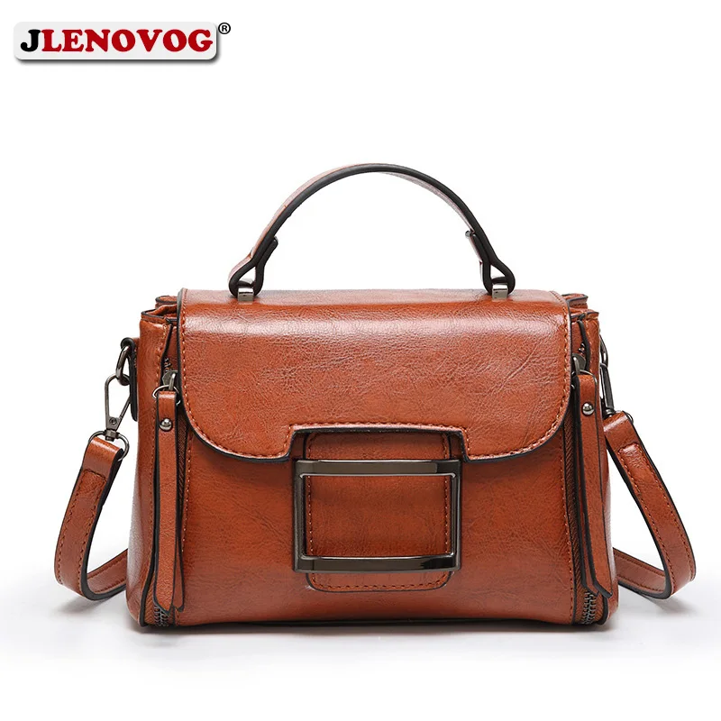 Hiqh качественные женские сумки из мягкой кожи с маслом Женские винтажные через