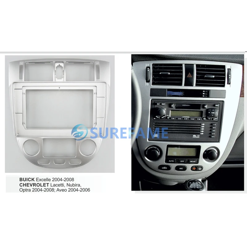 10 1 дюймовая Автомобильная радиопанель Fascia Для CHEVROLET Lacetti Nubira Optra 2004-2008 (Auto A/C)