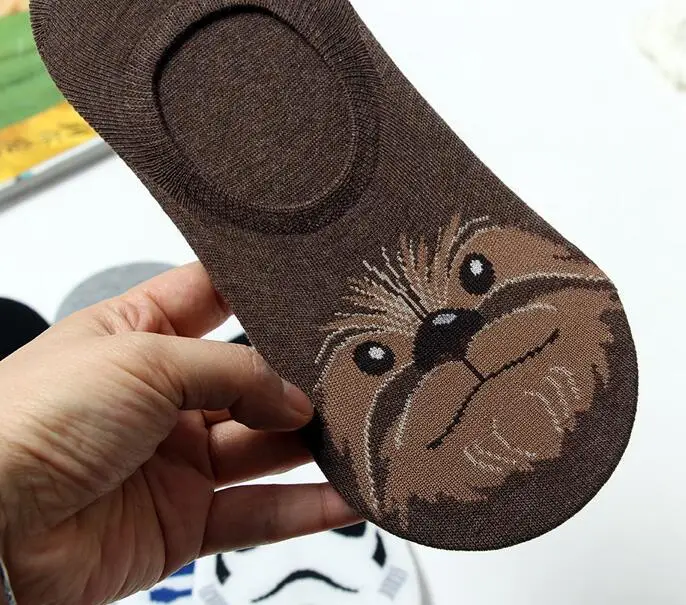 103 Звездные войны wookiees Рыцарь Джедай носки штурмовые войски модные повседневные забавные мужские носки летние удобные невидимые черные хлопковые носки - Цвет: 103