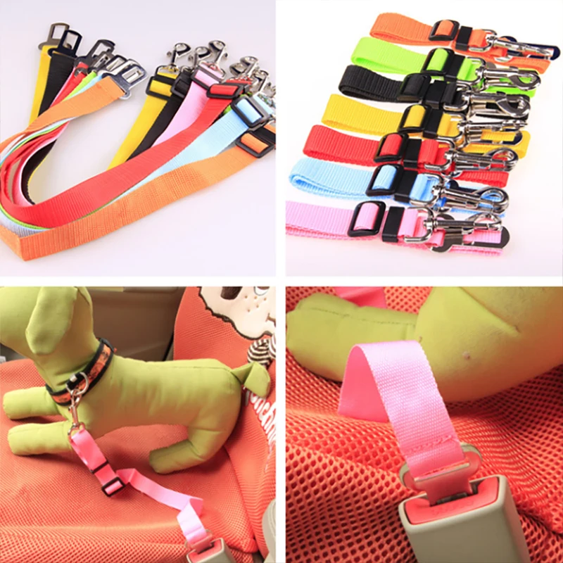 

Pet car travel accessories safety belt dog safety rope pet traction belt Dog Car dog traction belt Necklace harness