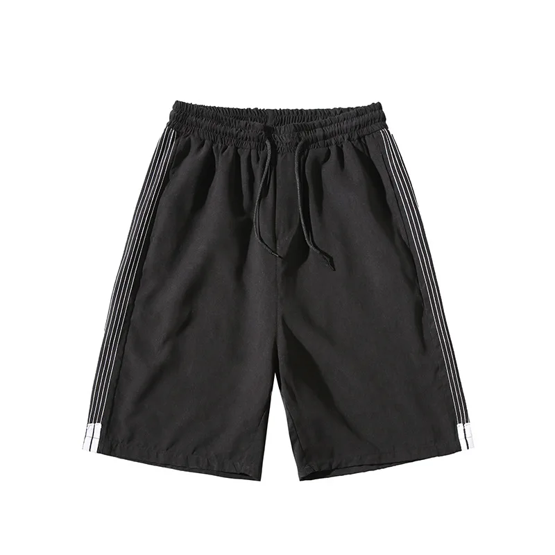 

2021 Summer Casual Shorts Men's Hip Hop Athletic Shorts Loose Stripe Beach Pants