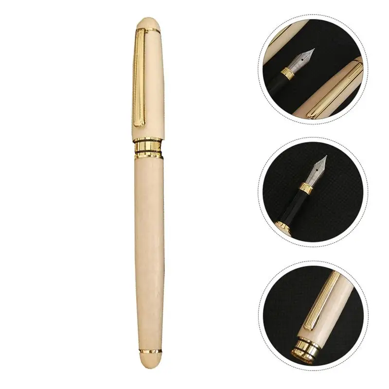 

1Pc Students Stationery Natural Useful Smooth Calligraphy Pen Wooden Pen for Gift Teens