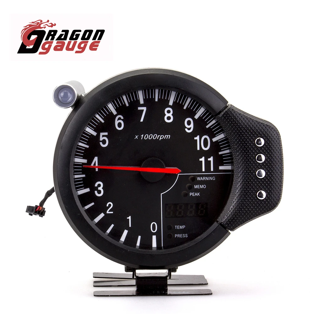 

DRAGON GAUGE 127mm or 5 Inch Tachometer RPM Water Temp Oil Pressure Three Functions In One With Warning Function for 12V Car