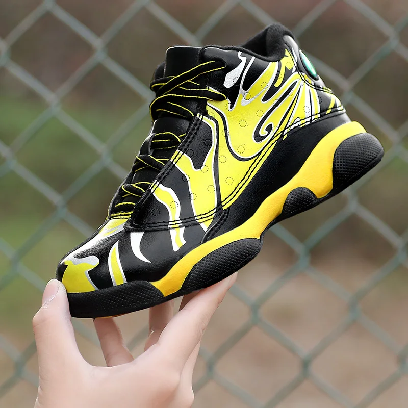 

Hot Autumn Children's Outdoor Sports Leather Waterproof Casual Shoes Boys' Sneakers Boy Running Basketball Shoes Kdis Yellow