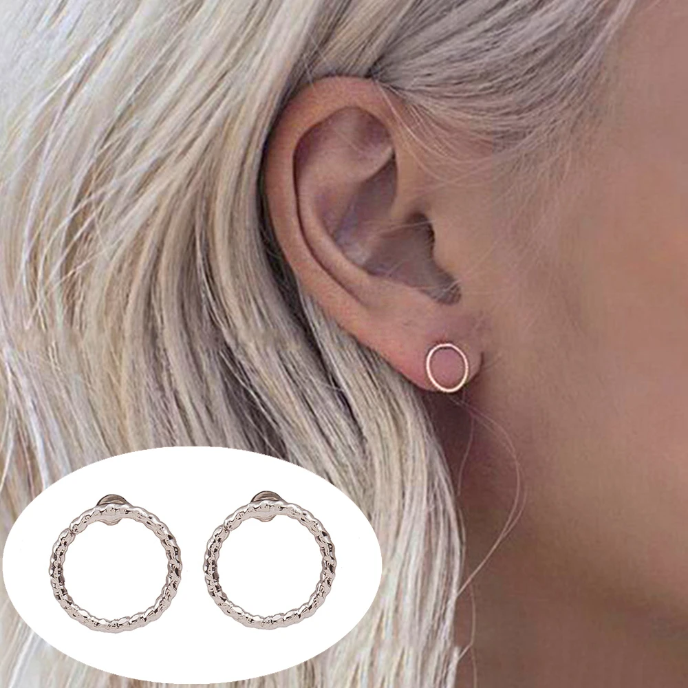 Модный простой дизайн геометрический округлый Круглый серьги для женщин в стиле