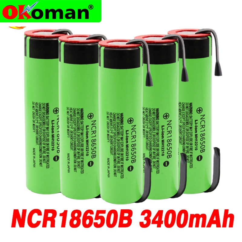 Новый оригинальный перезаряжаемый литиевый аккумулятор NCR18650B 3 7 В 3400 мАч 18650 для