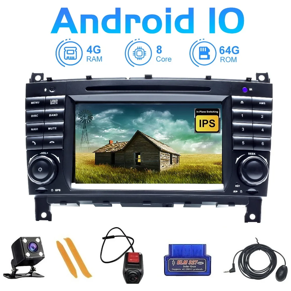 Автомагнитола ZLTOOPAI для Mercedes Benz W203 W209 W218 A160 C180 C200 CLK200 мультимедийный DVD GPS навигатор