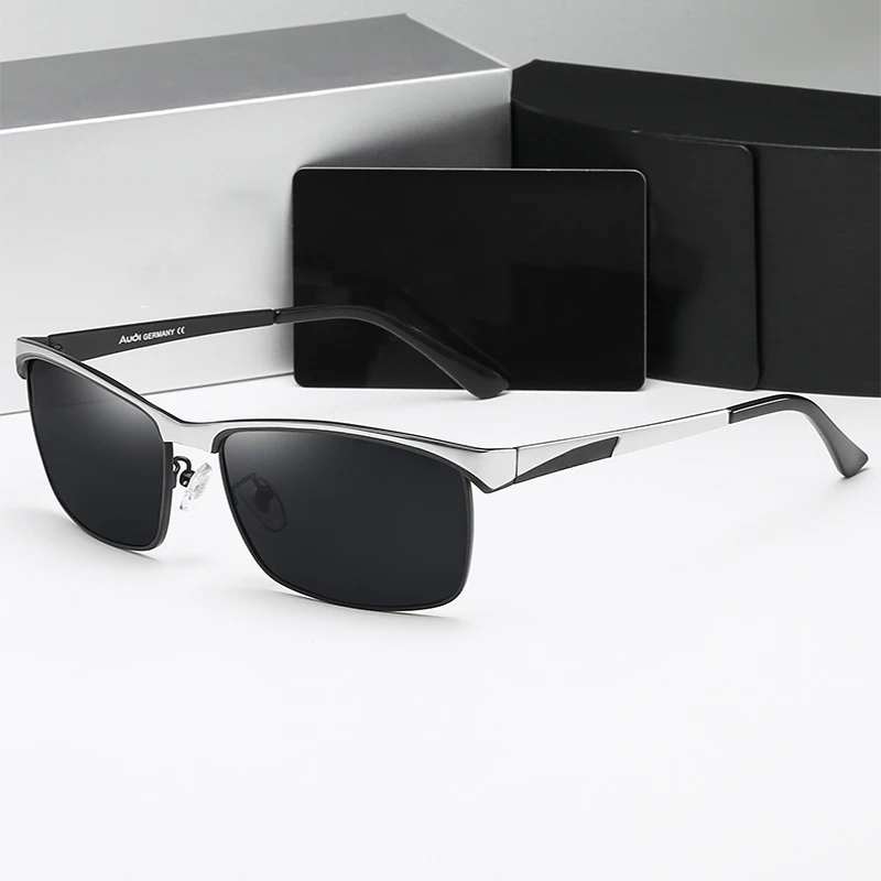 

Солнцезащитные очки Мужские поляризационные в металлической оправе, модные брендовые дизайнерские винтажные, для вождения и рыбалки