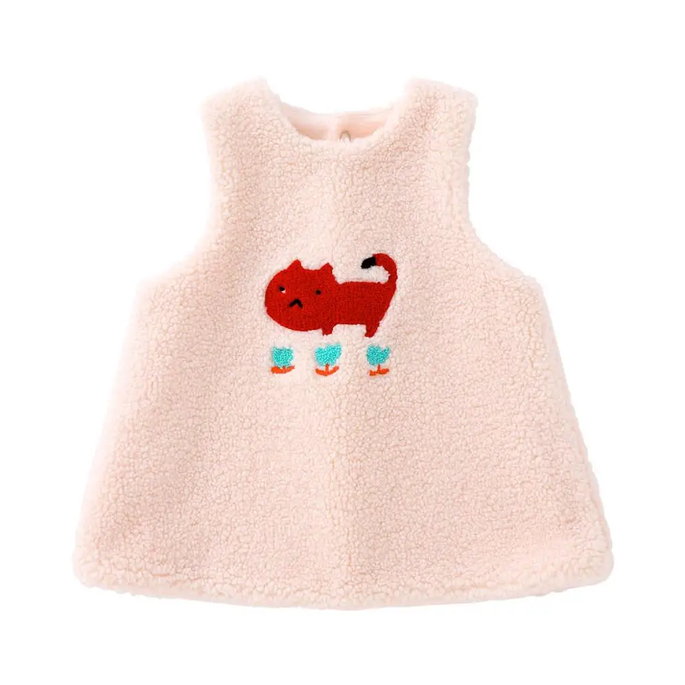 Детское флисовое платье без рукавов трапециевидного силуэта|Платья| |