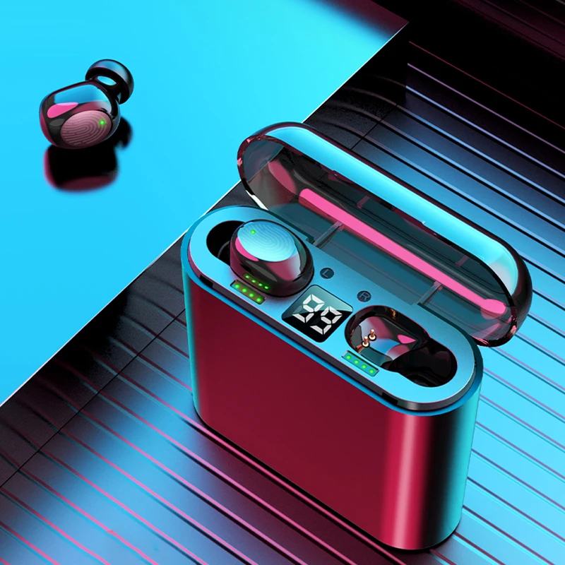 

Mini Wireless Earbuds Stereo Sports Earphones X18 TWS V5.0 In-Ear Noise Cancelling Headsets with Charging Box