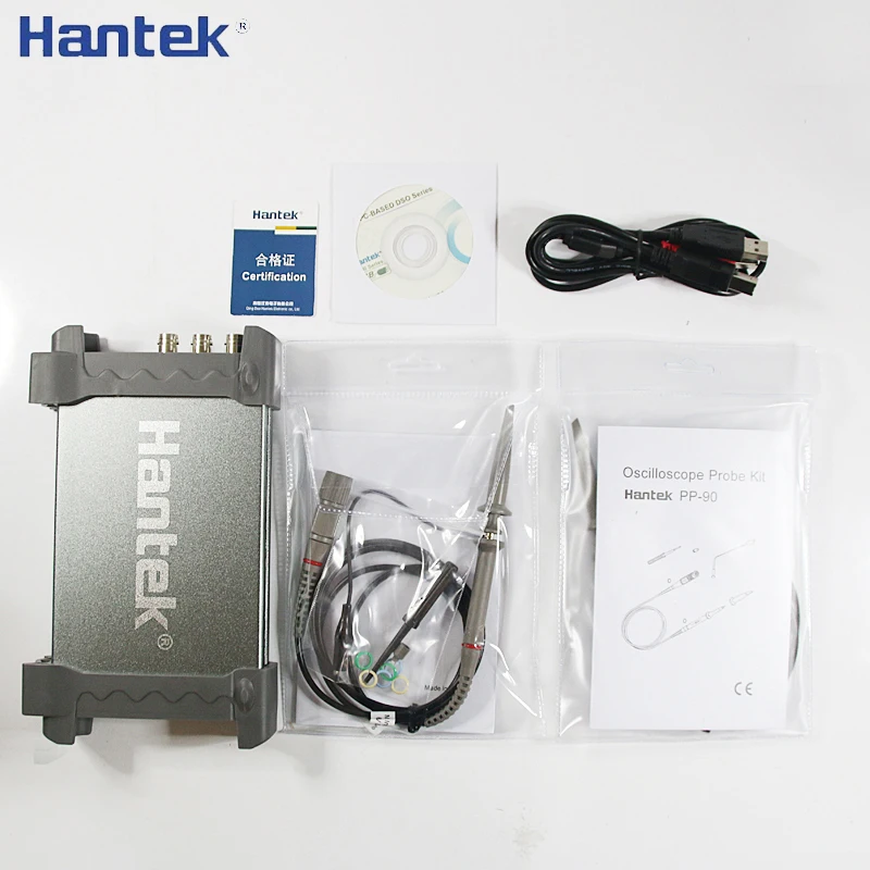 Hantek 6022BE ПК USB осциллограф 2 цифровые каналы 20 МГц полоса пропускания 48MSa/s частота дискретизации