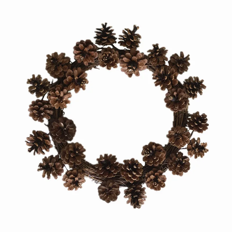Новый Рождественский венок Pinecone с дверным ворсом подвеска для гостиной столовой