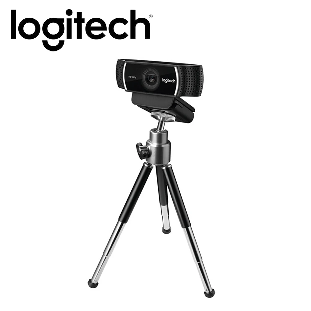 Веб-камера с автофокусом logitech C922 Pro, 1080 P, 30 кадров в секунду, Full HD, якорная камера со штативом, HD 720P(60 кадров в секунду), потоковая веб-камера, новинка