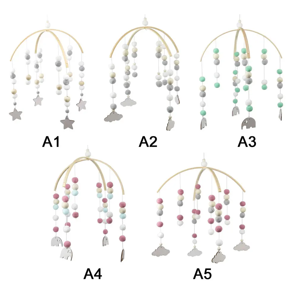 Children's Room Decorative Bed Ins Nordic Home Furnishing Rainbow Hair Ball Cloud Five-Star Wind Chime Bell | Игрушки и хобби