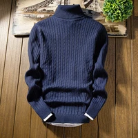 new style fashion hot men winter knitted sweater roll turtle neck pullover jumper warm sweatshirt tops