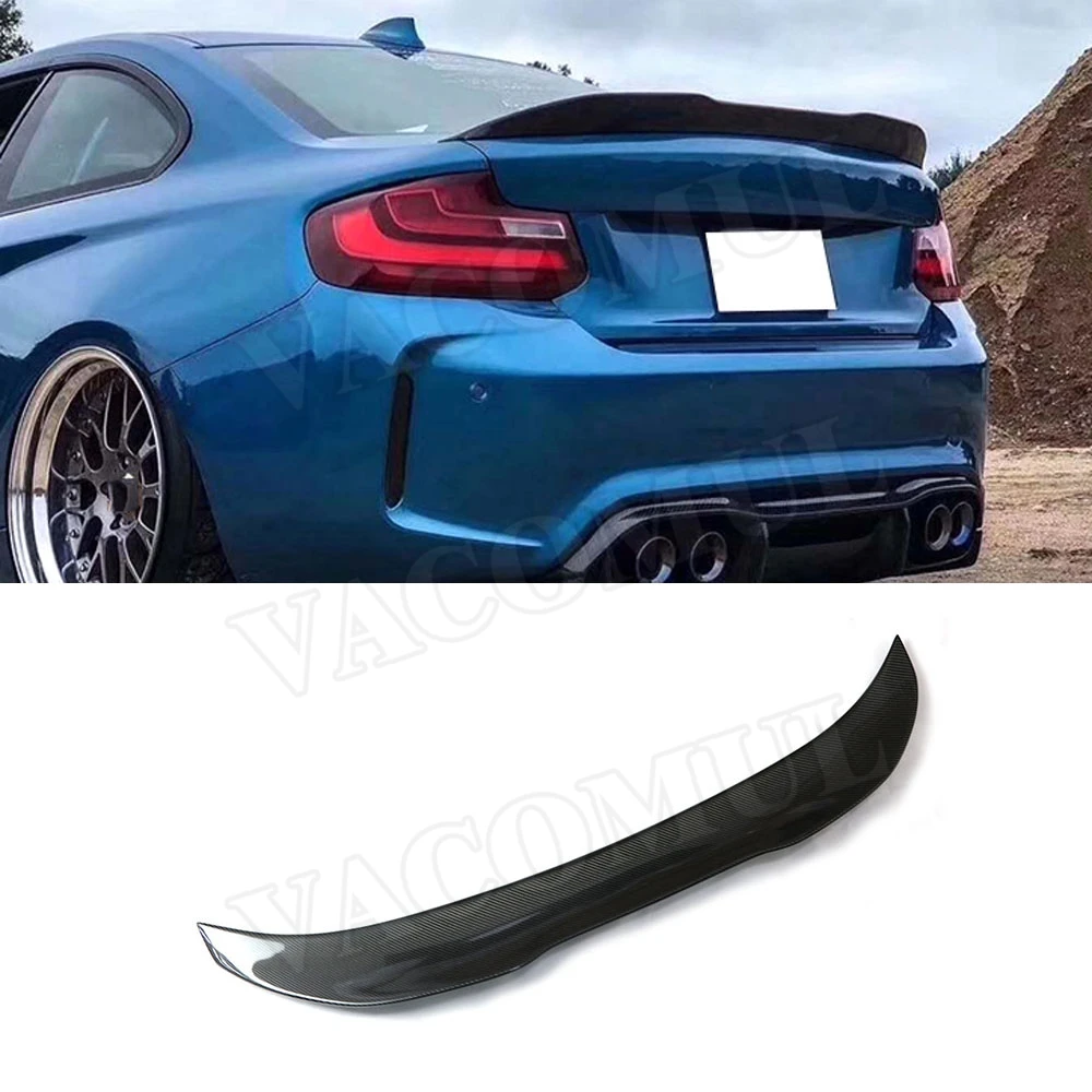 

High quality Carbon Fiber/FRP Black Rear Lip Spoiler Duck Wings For BMW 2 Series F22 F87 M2 220i 228i M235i 2014-2019 PSM Style