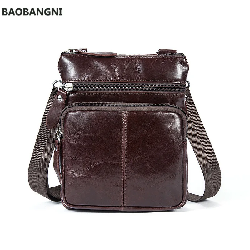 

Messenger Bag Men's Shoulder Genuine Leather bags Flap Small male man Crossbody bags for men natural Leather bag