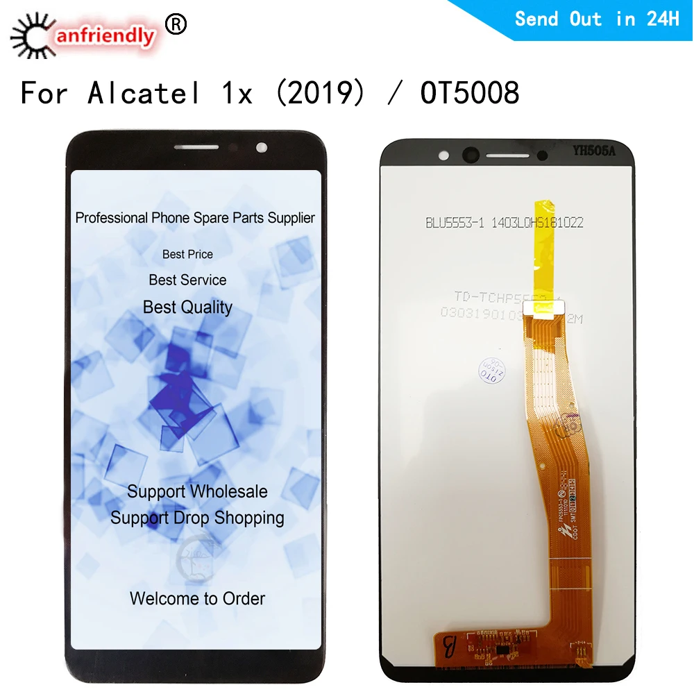 

5.5" IPS LCD For Alcatel 1X 2019 5008T 5008Y 5008U 5008R 5008D_EEA OT5008 LCD Display Touch Screen Digitizer Glass Assembly