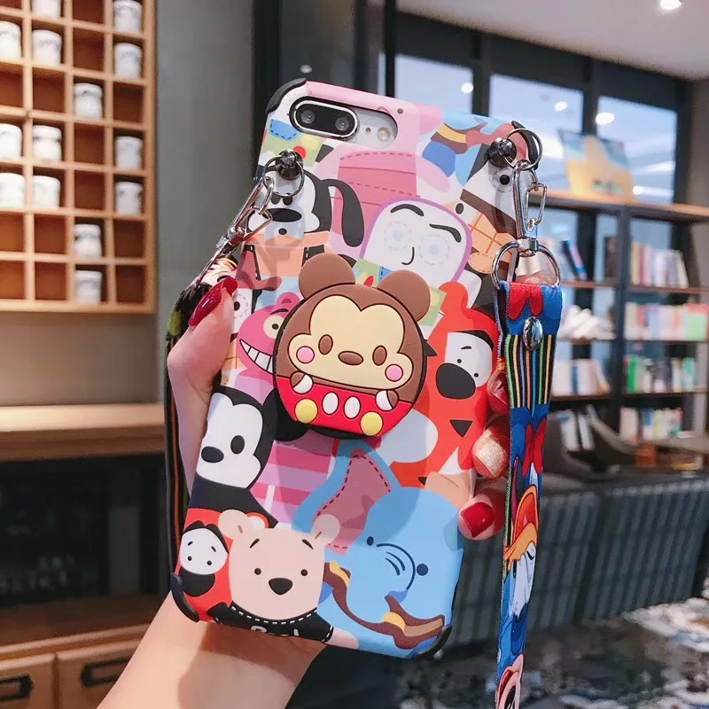 Милый мультяшный Единорог Улица Сезам ремешок чехол для iphone 6 6S 7 8 plus X XS XR Max стенд держатель мягкий IMD телефон couqe - Цвет: C