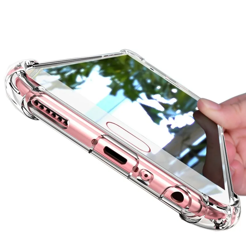 

Shockproof Clear Soft Silicone Armor Case for Samsung Note 10 A50 A30 A70 M20 A6 A8 J6 J4 Plus A9 A7 2018 S9 S10 Plus back cover