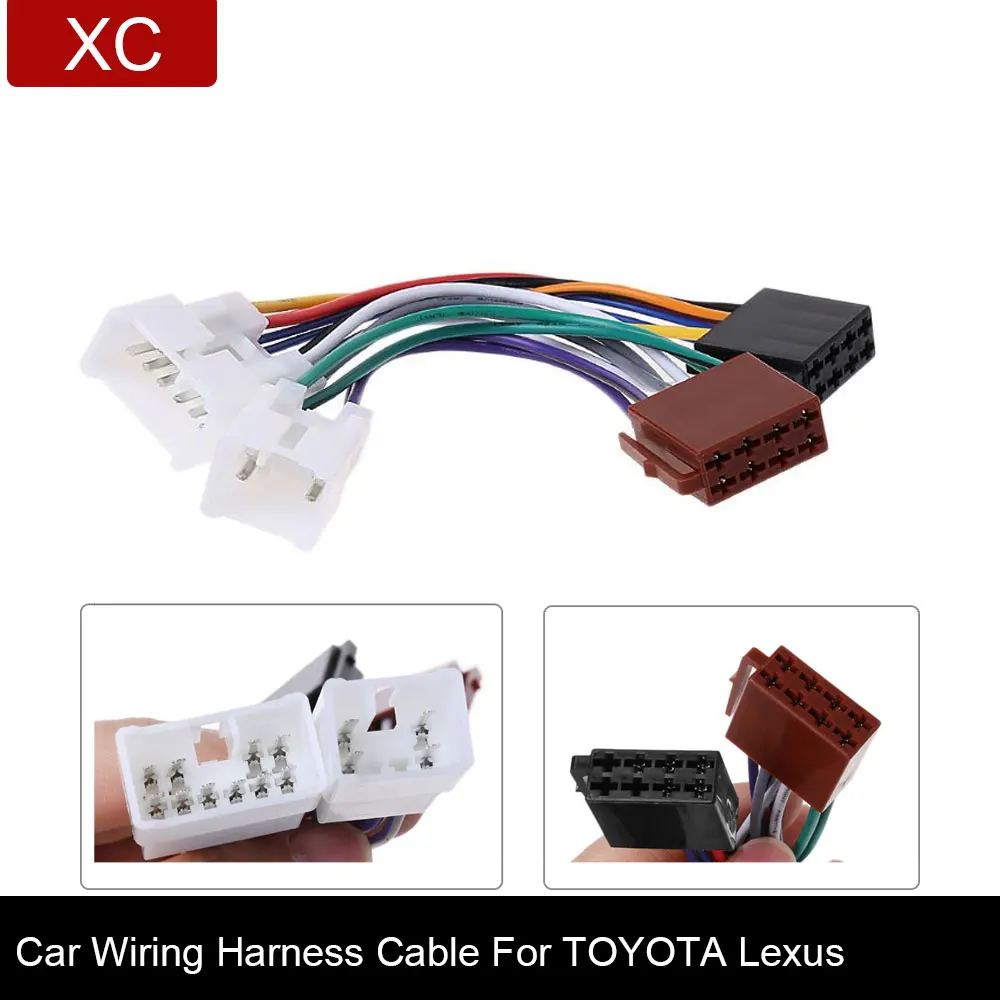 Автомобильный радиоприемник ISO жгут проводов переходник Кабель для TOYOTA FJ RAV4 Camry