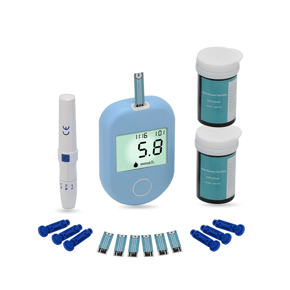 Blood Glucose Meter Medical Device for Measuring Sugar Glucometer with Diabetic Test Strips Diabetes Glucometr | Красота и здоровье