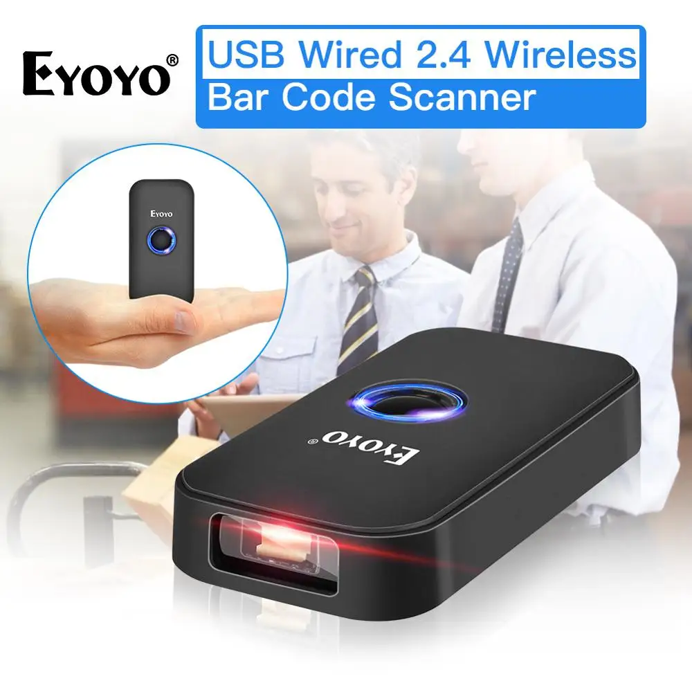 Eyoyo EY 009L Портативный карман 1D сканер штрих кода Bluetooth USB Проводная И Беспроводной