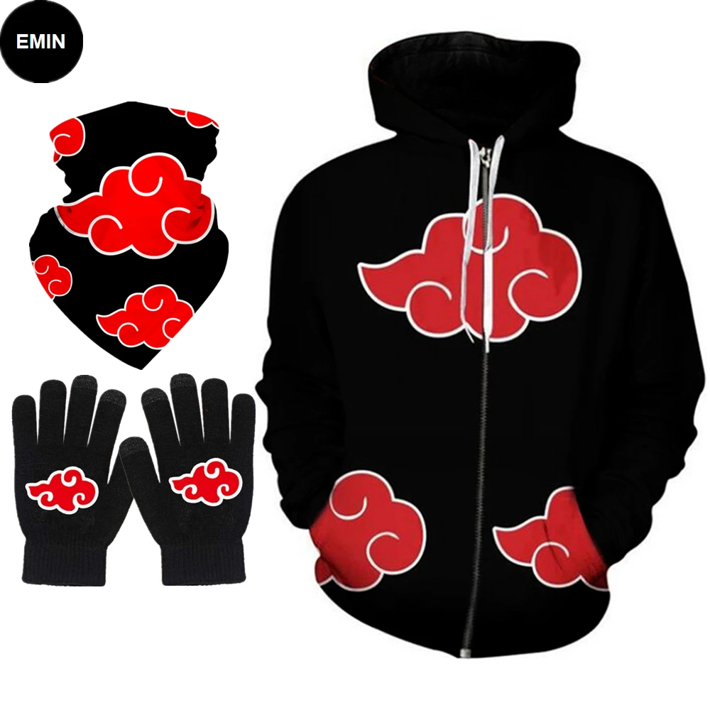 Толстовки с аниме-принтом для мужчин и женщин уличная одежда аниме принтом