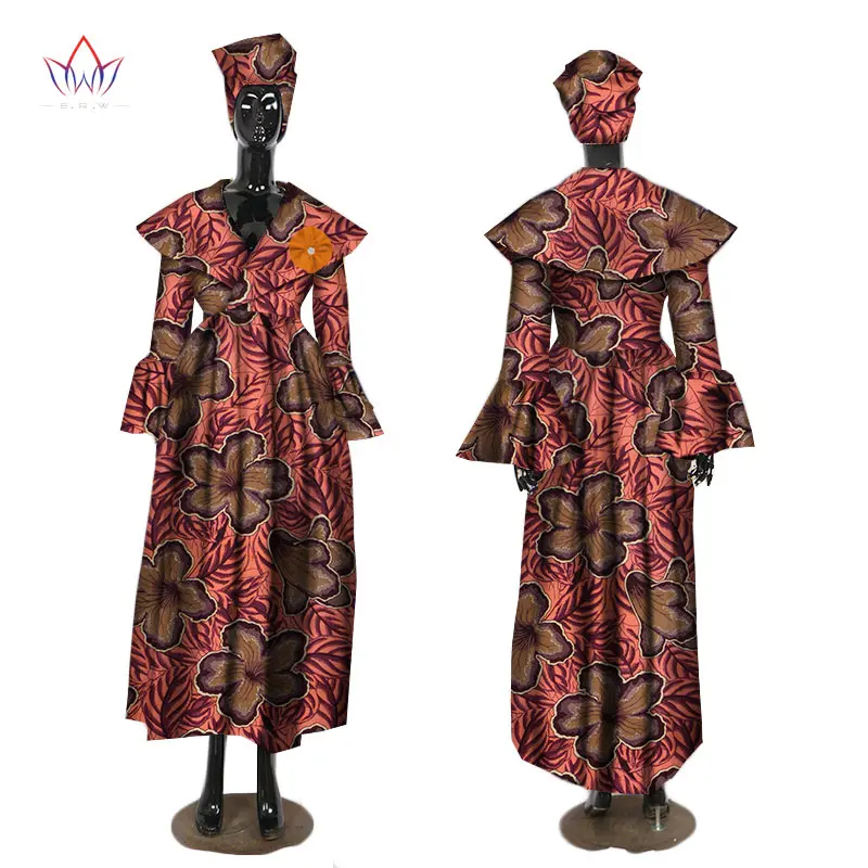 Autumn Long dress for women Dashiki plus size elegant women Clothes Traditional Clothing casual long Party Dress 6xl WY2321