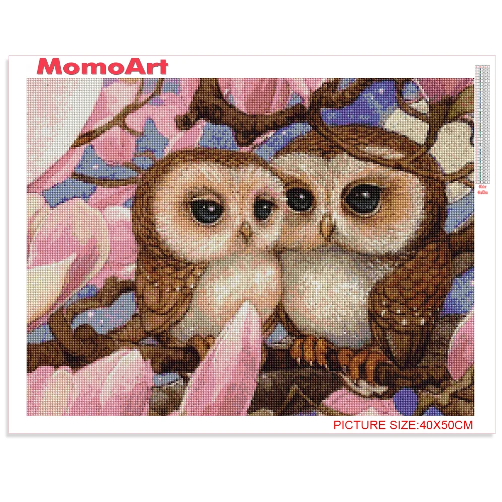 MomoArt Алмазная вышивка сова картина стразы мозаика цветок животное подарок ручной