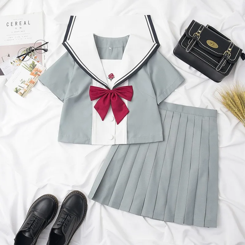 

Original Orthodox Jk Uniform Skirt Genuine Student College Style Suit Middle Suit Sailor Suit Jk Two-Piece ZA