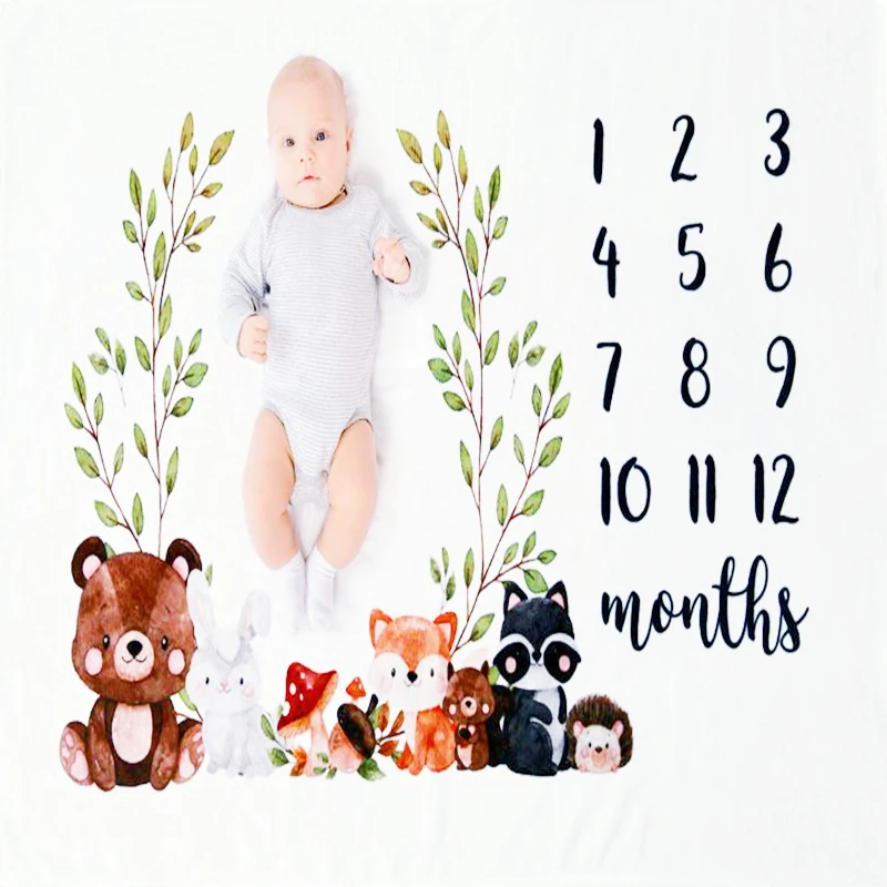 

Фон для фотосъемки с изображением медведя для новорожденных месячных детей