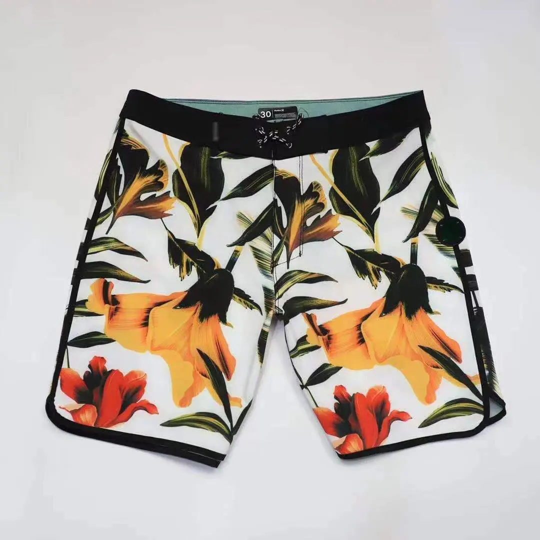 Шорты мужские пляжные с цветочным принтом водонепроницаемые - Цена: 1260.38