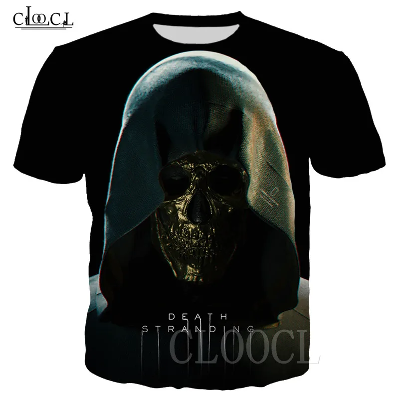 T Shirt 2 Футболка для мужчин и женщин в стиле игры "стрэндинг смерти", Повседневная модная уличная одежда размера плюс, летние футболки, топы, 3D принт, Золотая маска, футболка, толстовка - Цвет: T Shirt 2
