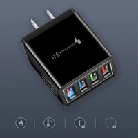 4 port fast quick charging wall charger qc 3 0 usb hub power adapter for iphone 12 11 x xiaomi samsung mobile phone charger