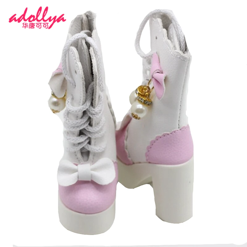 

Обуви для кукол Adollya 1/3 BJD на шнуровке, сапоги на массивном высоком каблуке 7 см, аксессуары для одежды для кукол BJD SD, мини обувь, игрушки для де...
